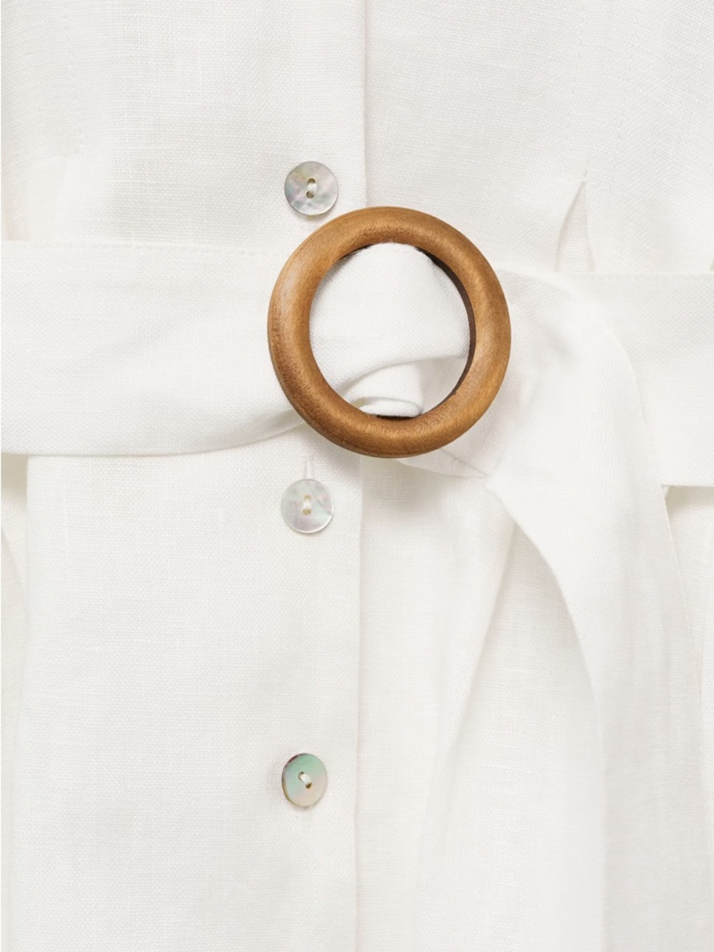MANGO 100% LINEN SHIRT DRESS WITH BELT - Picture 8 of 10